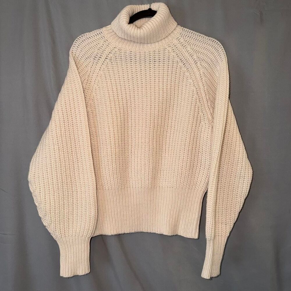 UNIQLO Cream oversized turtleneck sweater